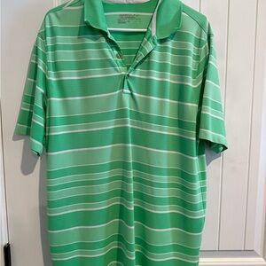 Nike Green and White Polo Shirt Classic Sportswear